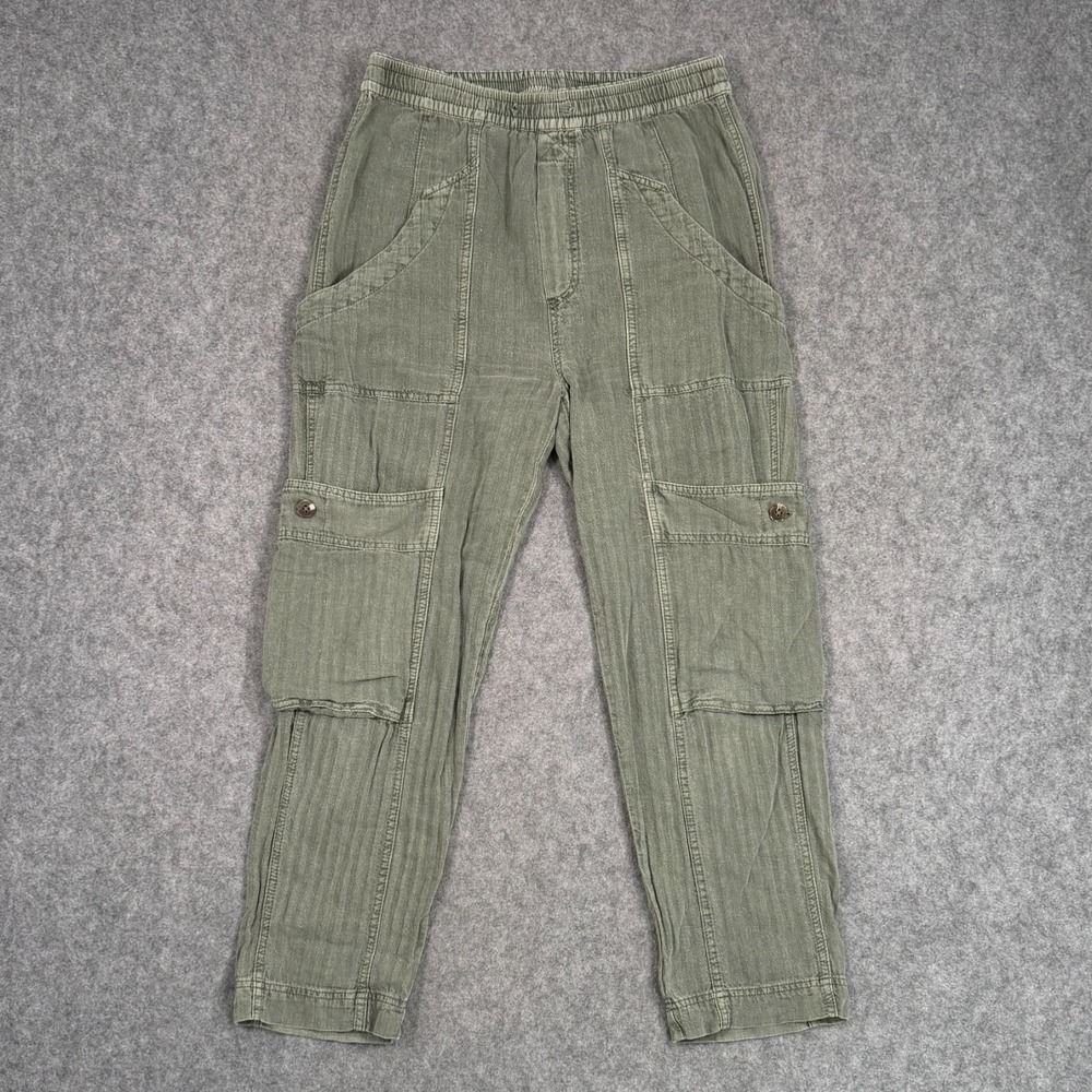 Free People Eden Green Feelin Good Slim Fit‎ Utility Cargo Pants Women's Size XS